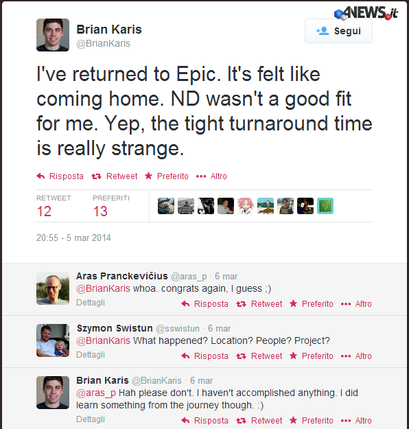 Brian Karis leave ND