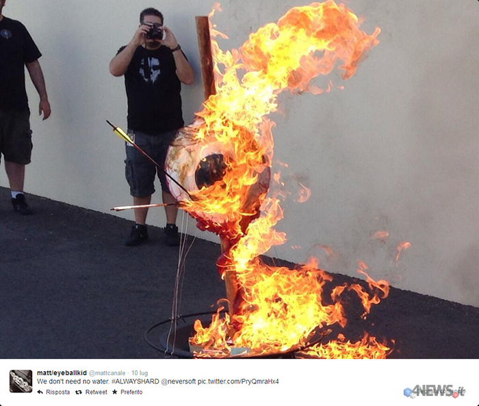 Neversoft logo burning