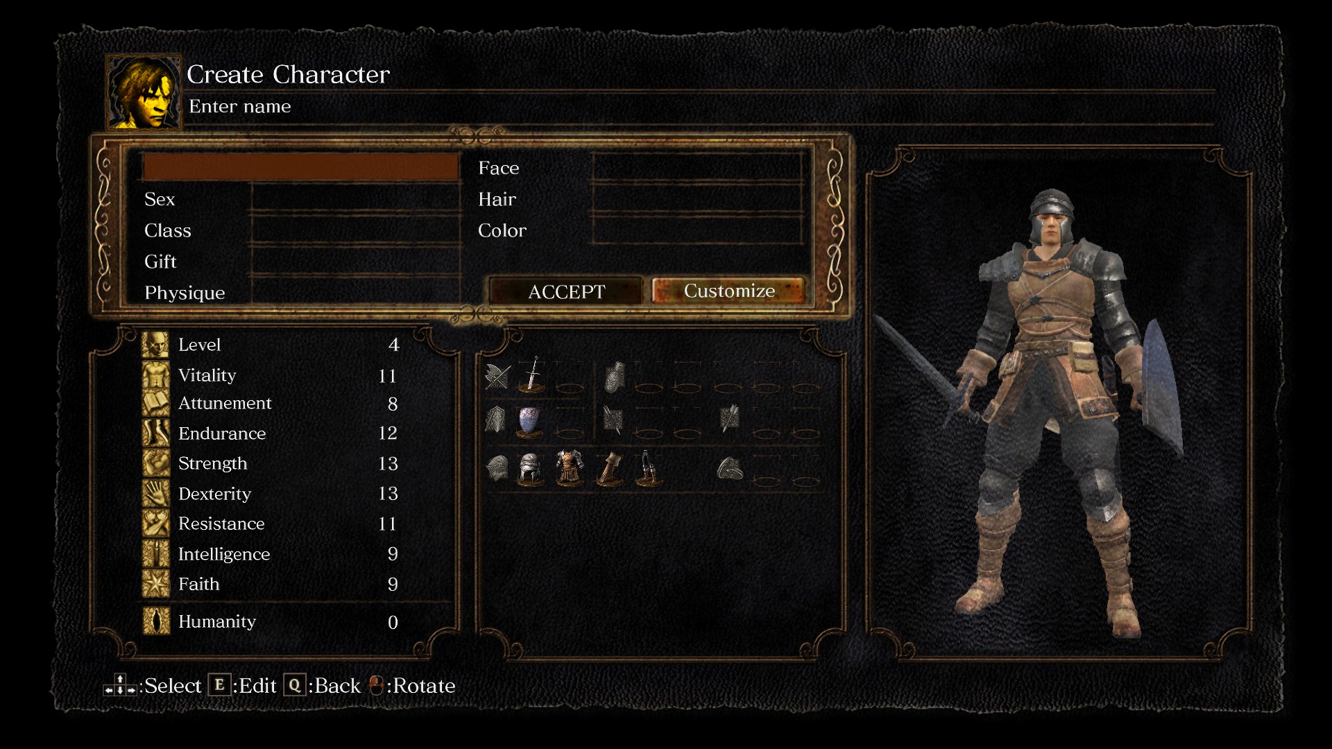 Dark Souls Personalizzazione