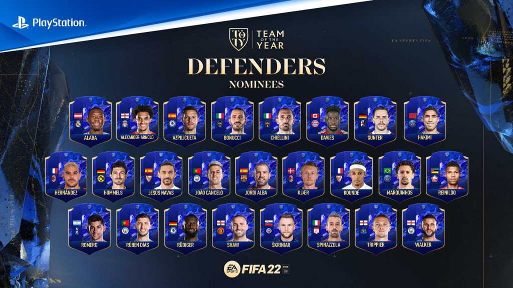 TOTY FIFA 22 difensori