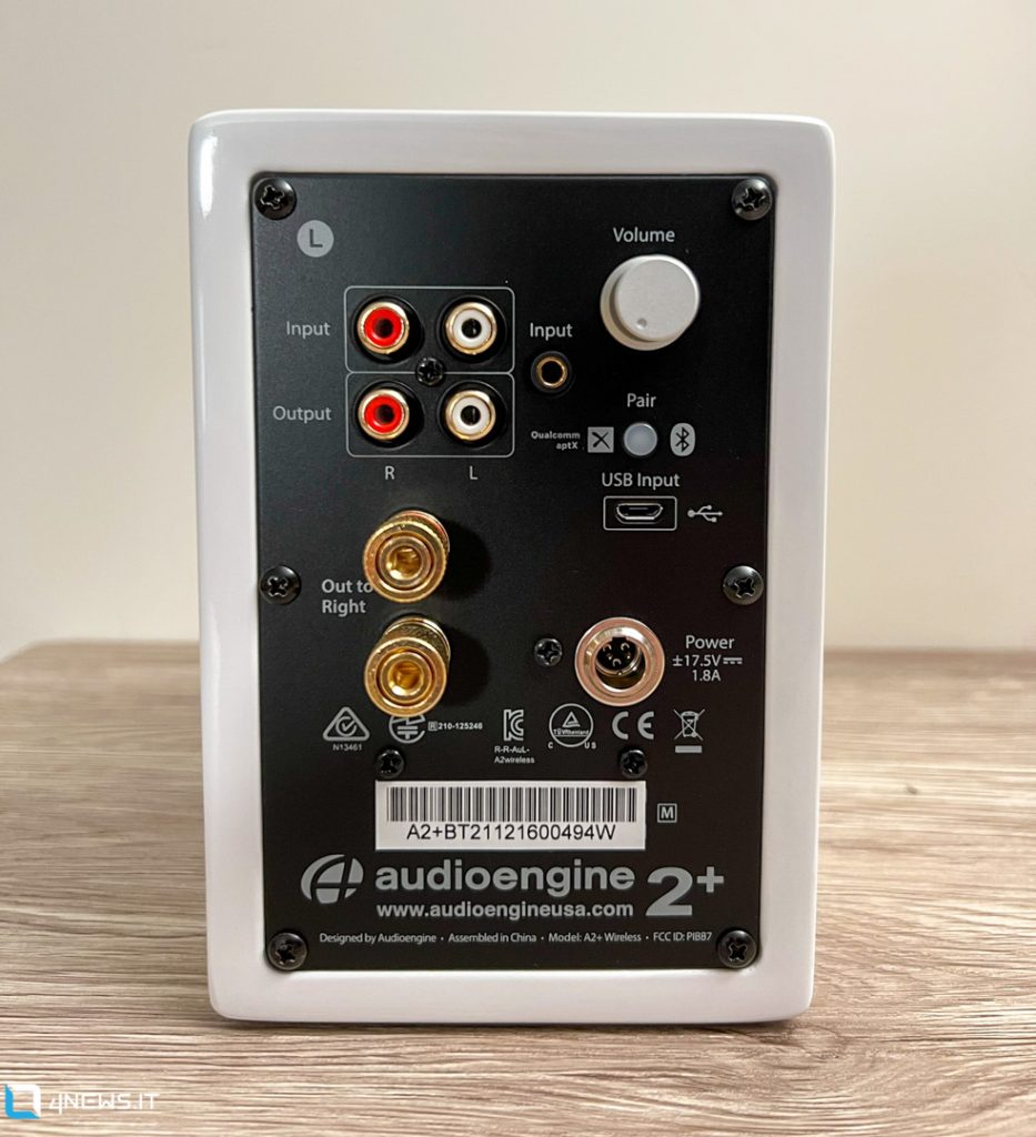Audioengine A2+ rear connections