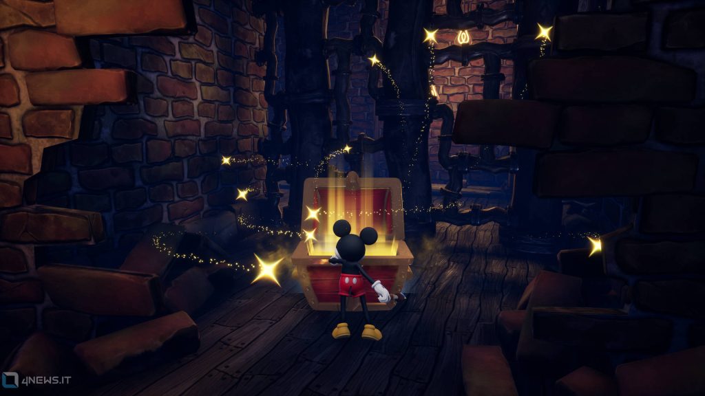 Disney Epic Mickey: Rebrushed dà il meglio di sè quando vi permette di scovare percorsi segreti. La ricompensa è una spilla d'argento.