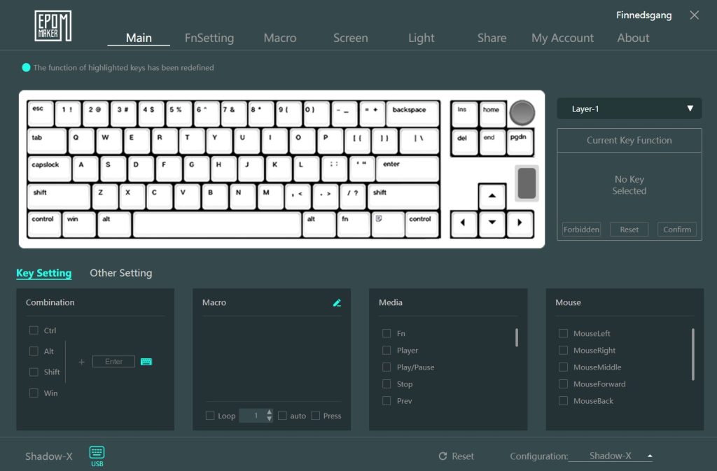 Epomaker Shadow X Epomaker software