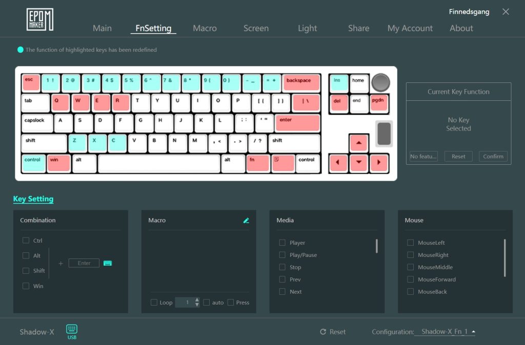 Epomaker Shadow X Epomaker software